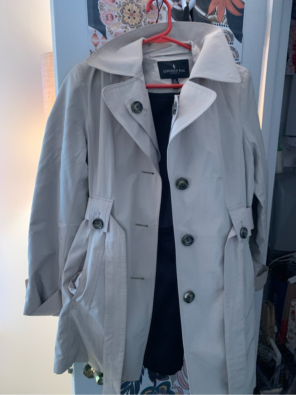 London Fog Light Beige Women's Trench Coat